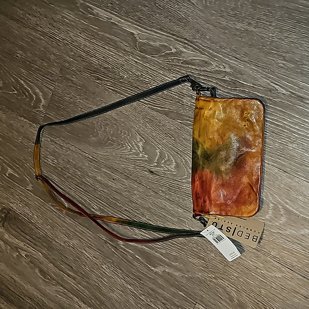 #BedStu Cadence Monarch Tie Dye Cross Body Leather Bag!! Nwts!! - Picture 4 of 13